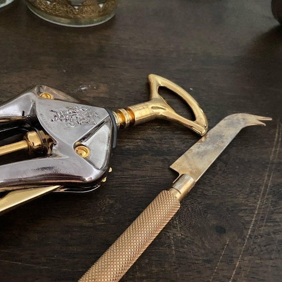 olimpic made in Italy with brass corkscrew and mid century  luxury bar tool - Picture 11 of 11